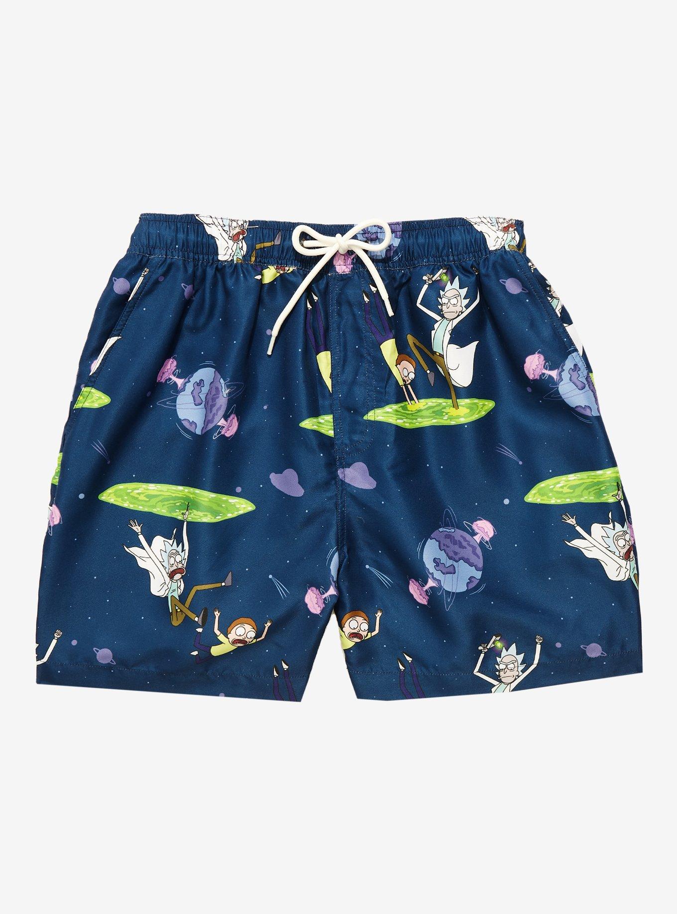 OppoSuits Rick & Morty Portal Allover Print Shorts, NAVY, hi-res