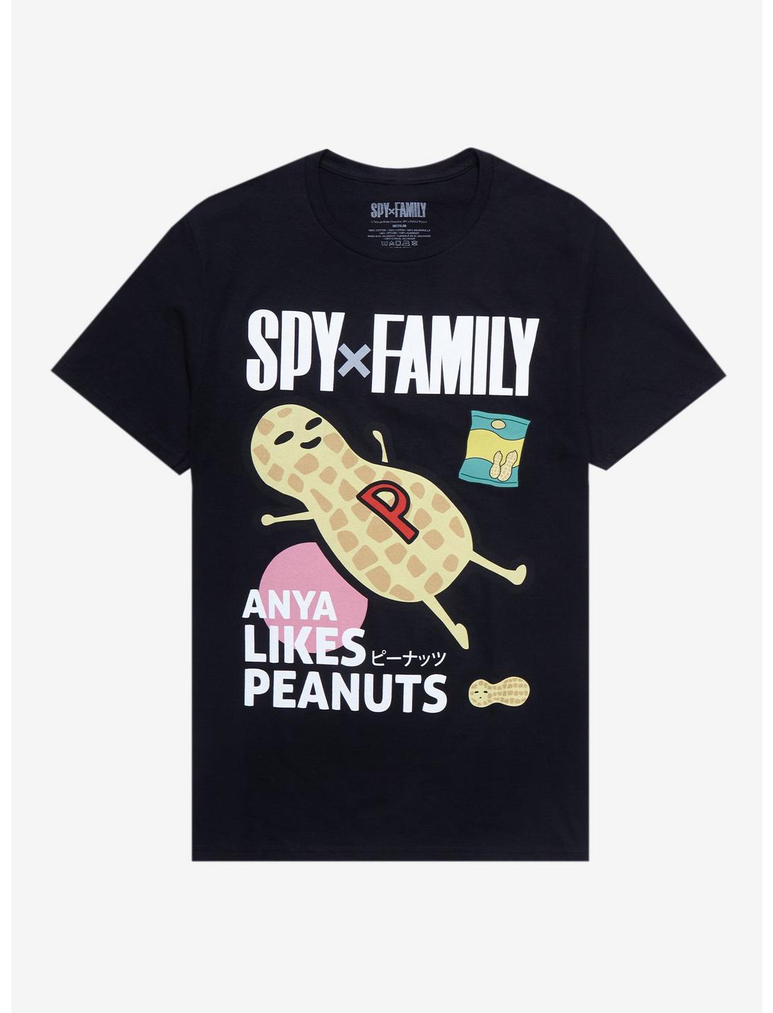 Spy X Family Anya Peanut T-Shirt, BLACK, hi-res