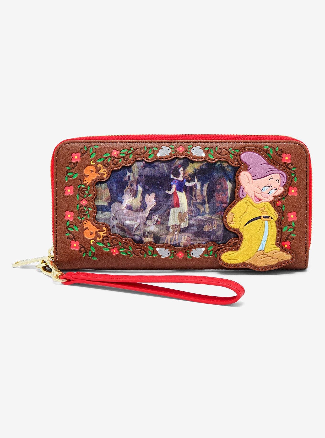 Loungefly Disney Snow White and the Seven Dwarfs Lenticular Portrait Zip Wallet, , hi-res