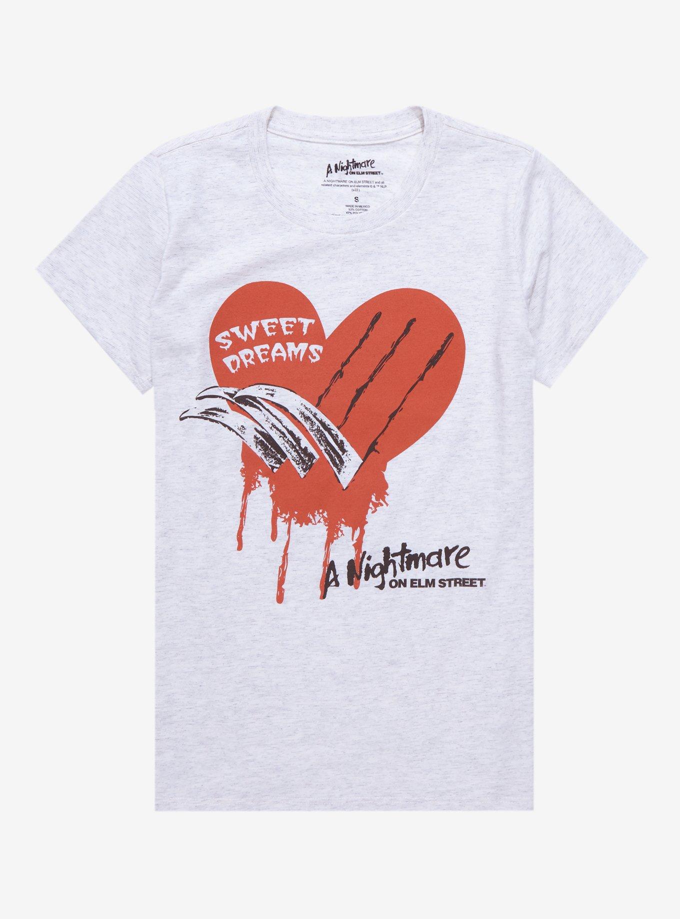 A Nightmare On Elm Street Heart Slash Boyfriend Fit Girls T-Shirt, MULTI, hi-res
