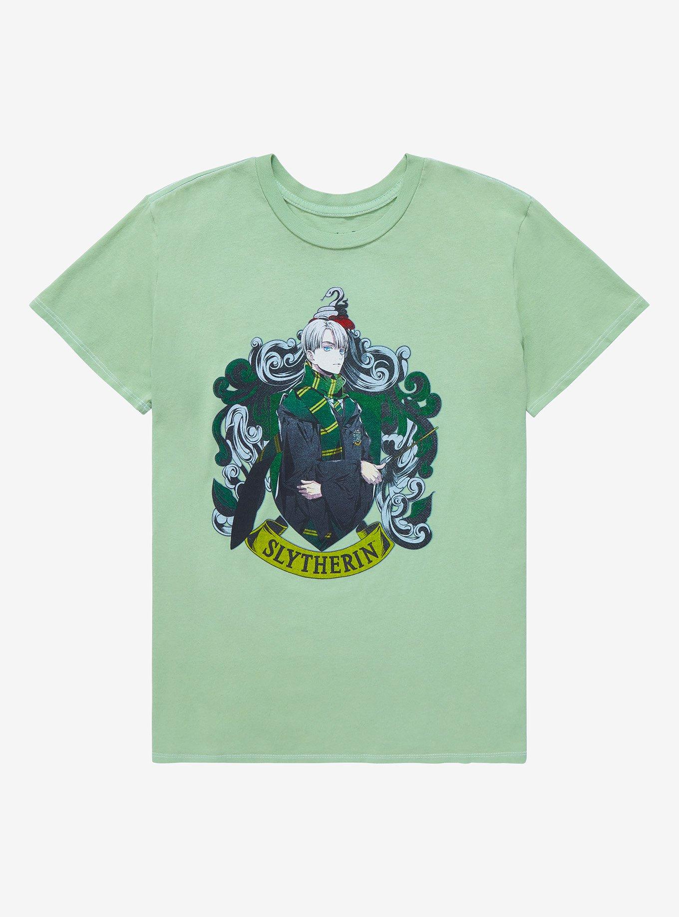 Harry Potter Slytherin Draco Malfoy Anime Portrait Boyfriend Fit Girls T-Shirt, MULTI, hi-res