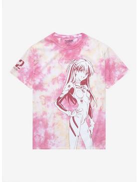 Neon Genesis Evangelion Asuka Tie-Dye Boyfriend Fit Girls T-Shirt, , hi-res