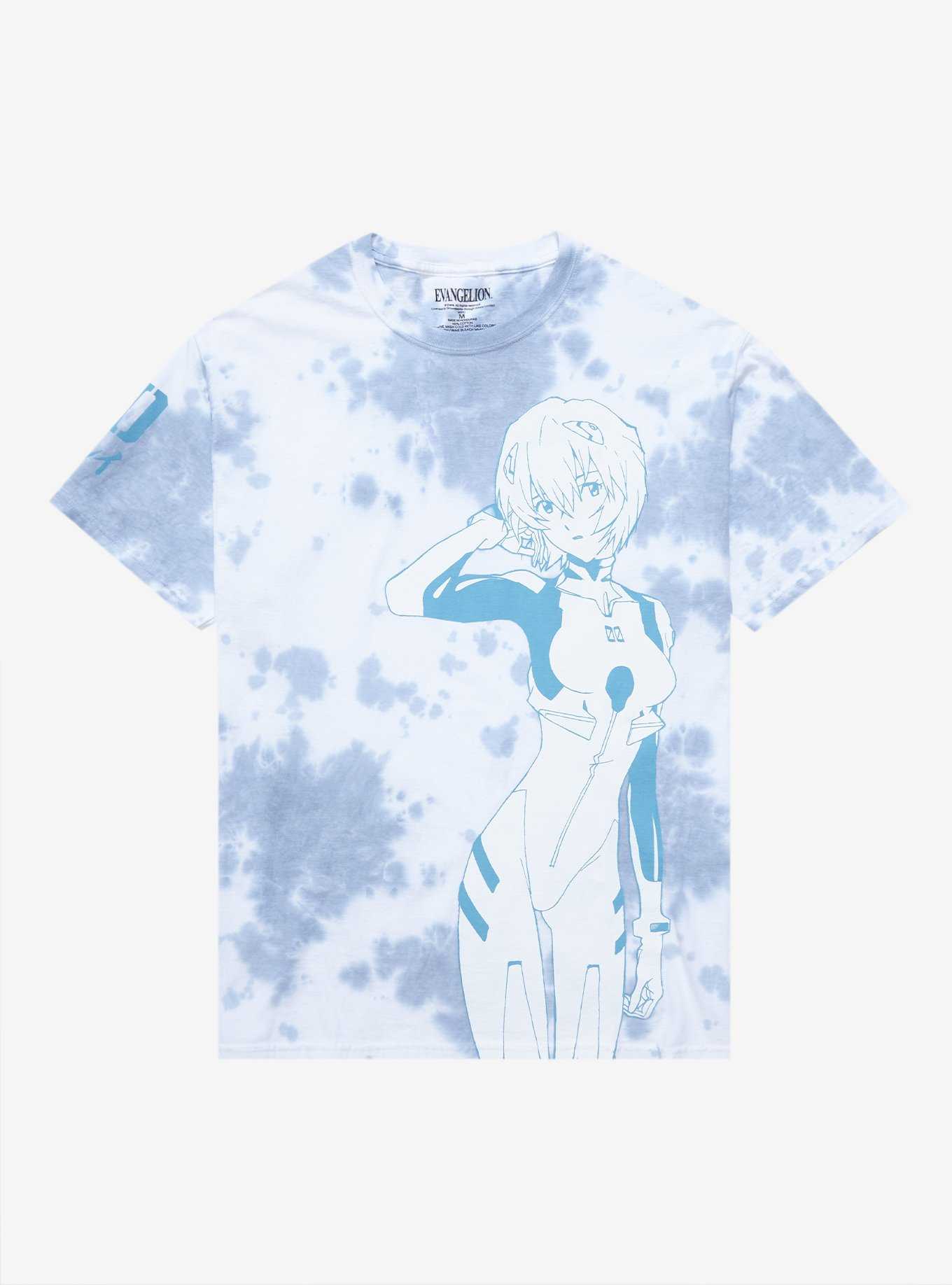 Neon Genesis Evangelion Rei Tie-Dye Boyfriend Fit Girls T-Shirt, , hi-res