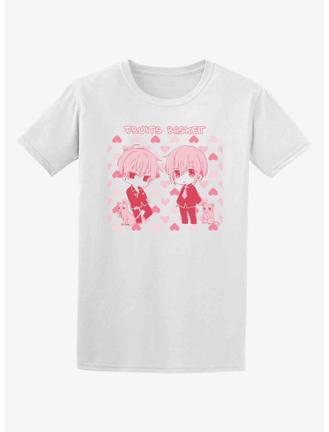 Fruits Basket Chibi Kyo & Yuki Hearts Boyfriend Fit Girls T-Shirt, MULTI, hi-res