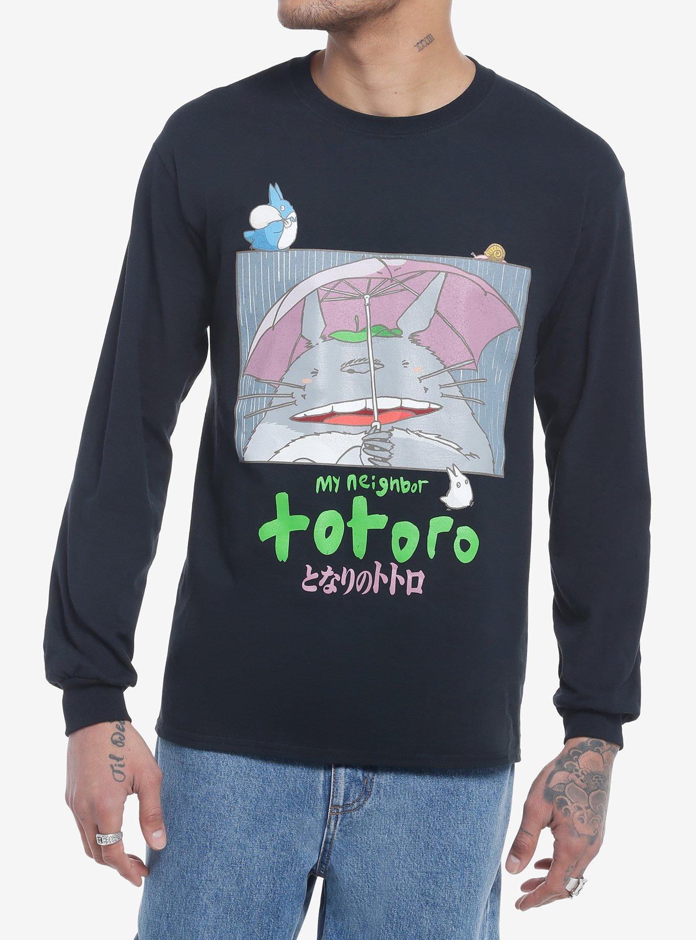Studio Ghibli My Neighbor Totoro Rain Long-Sleeve T-Shirt, BLACK, hi-res