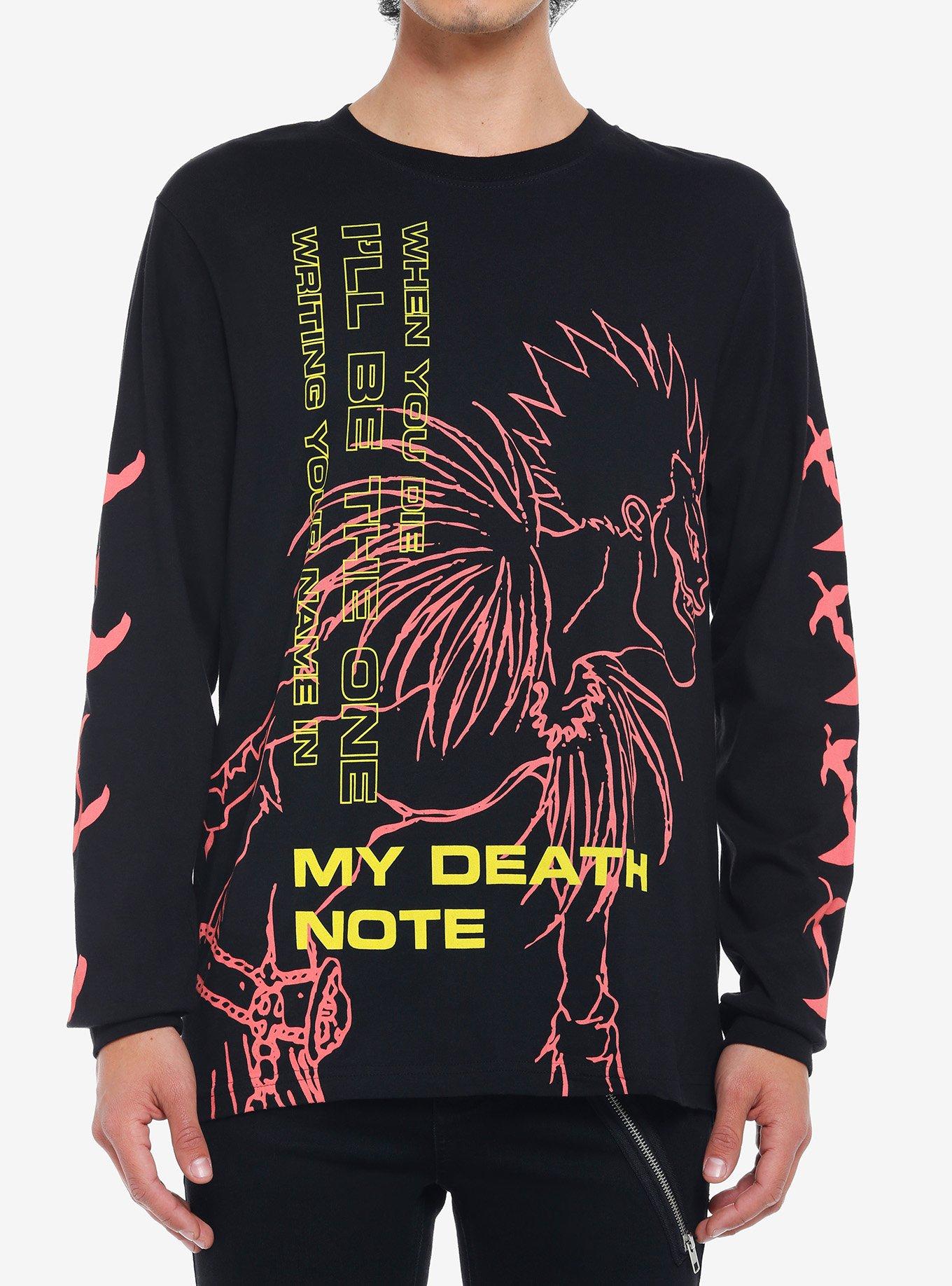 Death Note Ryuk Apple Core Long-Sleeve T-Shirt, BLACK, hi-res