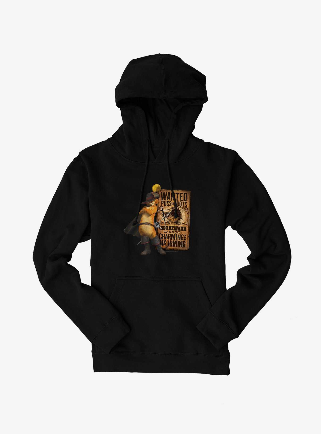 Puss In Boots Wanted Poster Hoodie, , hi-res