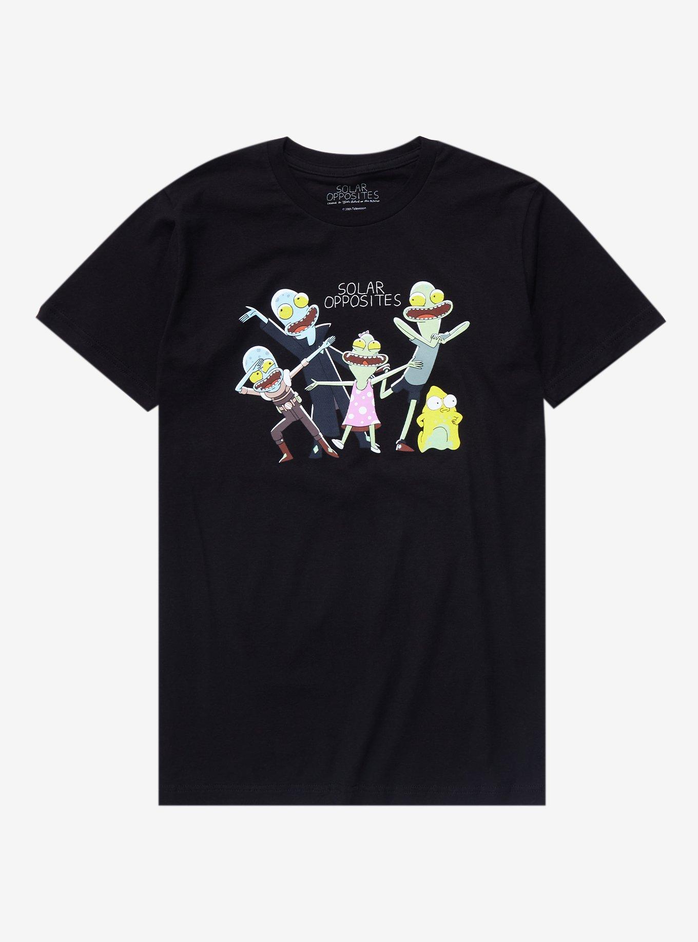 Solar Opposites Group Shot T-Shirt - BoxLunch Exclusive, BLACK, hi-res