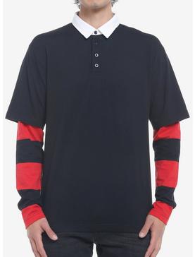Black & Red Stripe Twofer Long-Sleeve T-Shirt, , hi-res