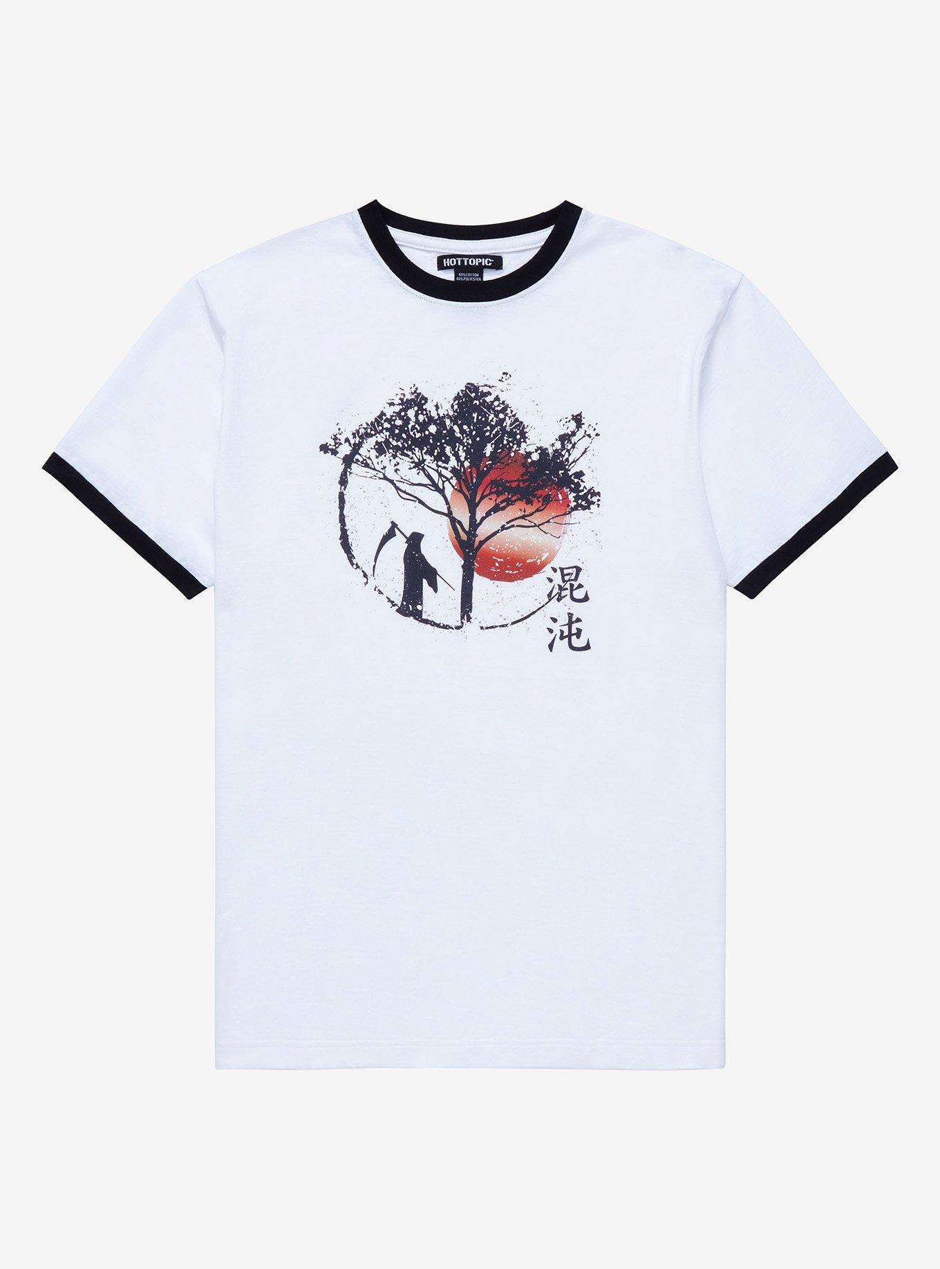 Grim Reaper Tree Ringer T-Shirt, BLACK, hi-res