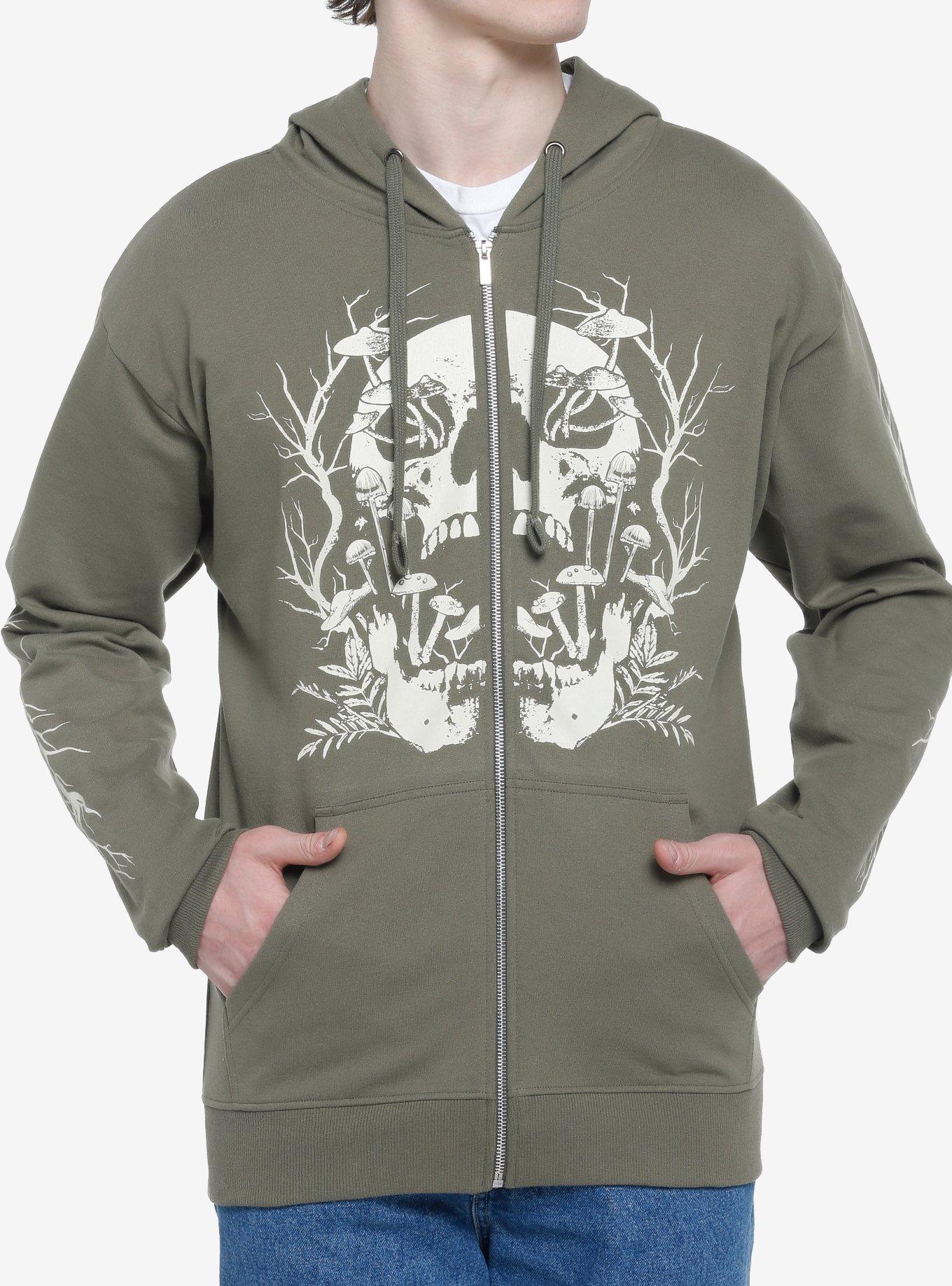 Mushrooms Thorns Skull Hoodie Hot Topic