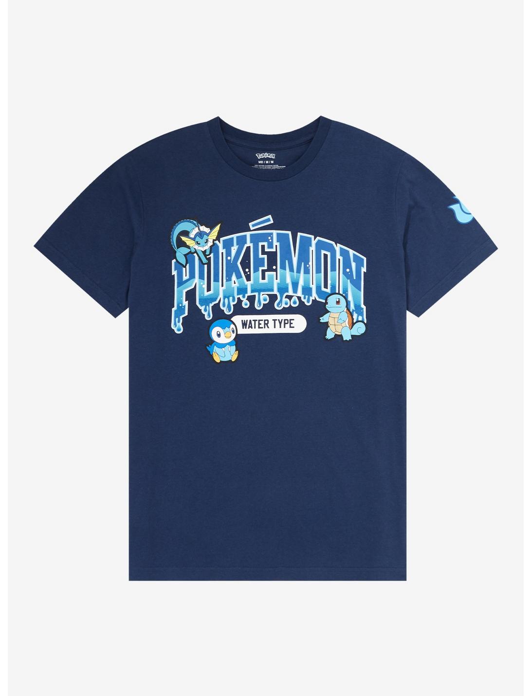 Pokémon Water Type T-Shirt - BoxLunch Exclusive, NAVY, hi-res