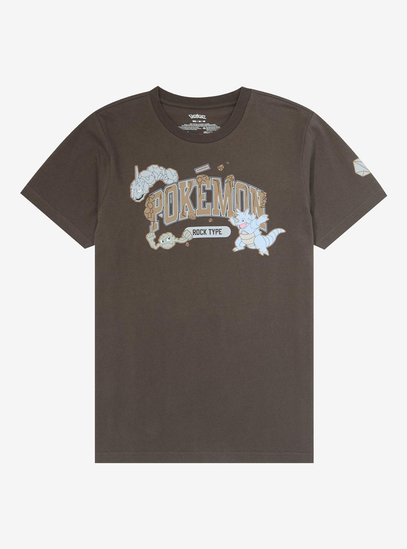 Pok&eacute;mon Rock Type T-Shirt - BoxLunch Exclusive, CHARCOAL, hi-res