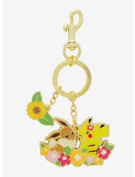 Plus Size Loungefly Pokémon Pikachu & Eevee Floral Keychain - BoxLunch Exclusive, , hi-res