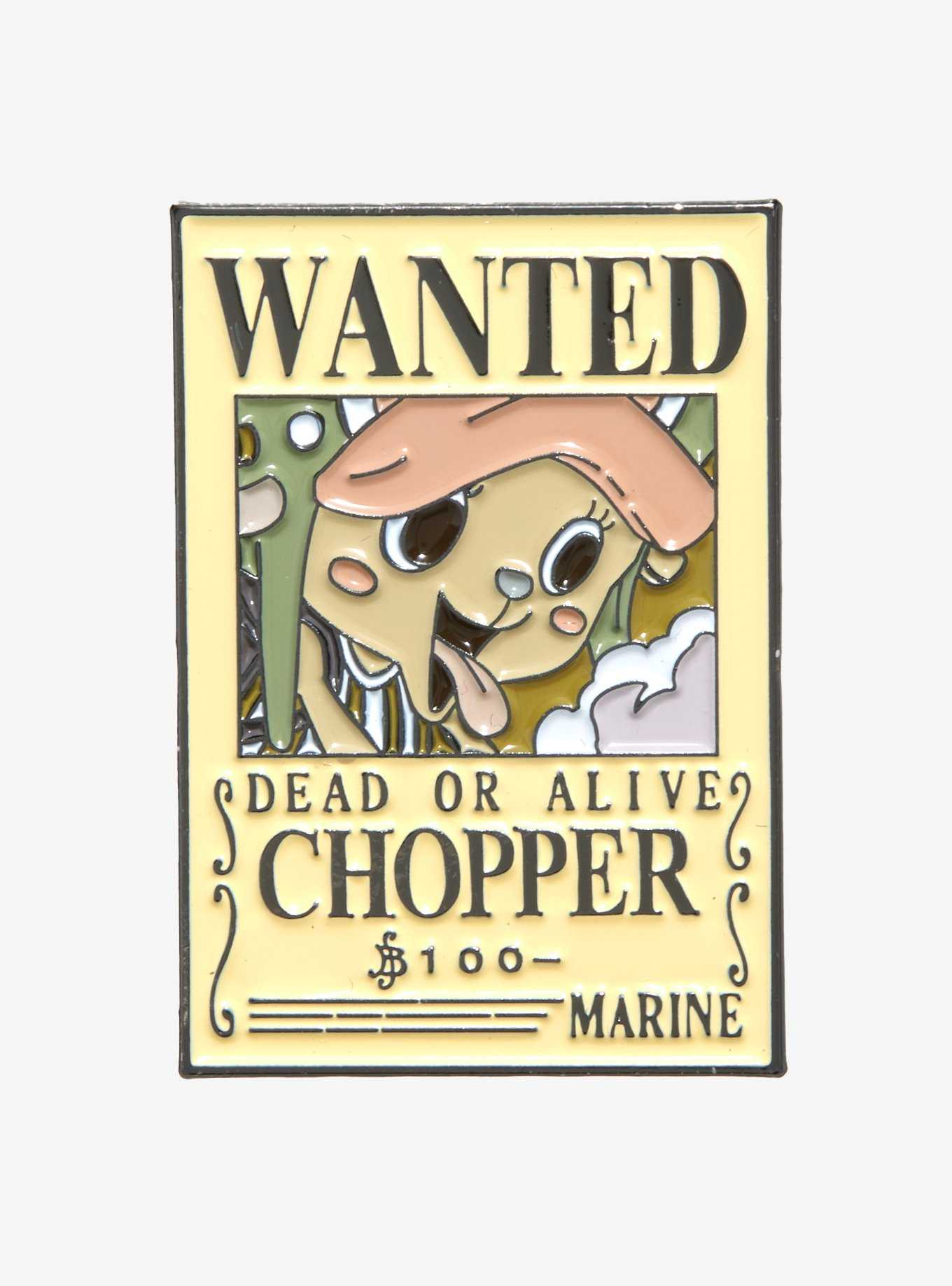 One Piece Chopper Wanted Poster Enamel Pin - BoxLunch Exclusive, , hi-res