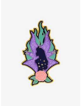 Loungefly Disney Sleeping Beauty Maleficent Silhouette Glitter Enamel Pin - BoxLunch Exclusive, , hi-res