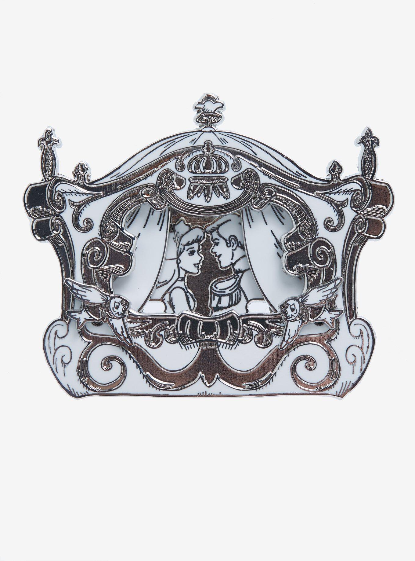 Loungefly Disney Cinderella Wedding Carriage Limited Edition Moving Enamel Pin, , hi-res