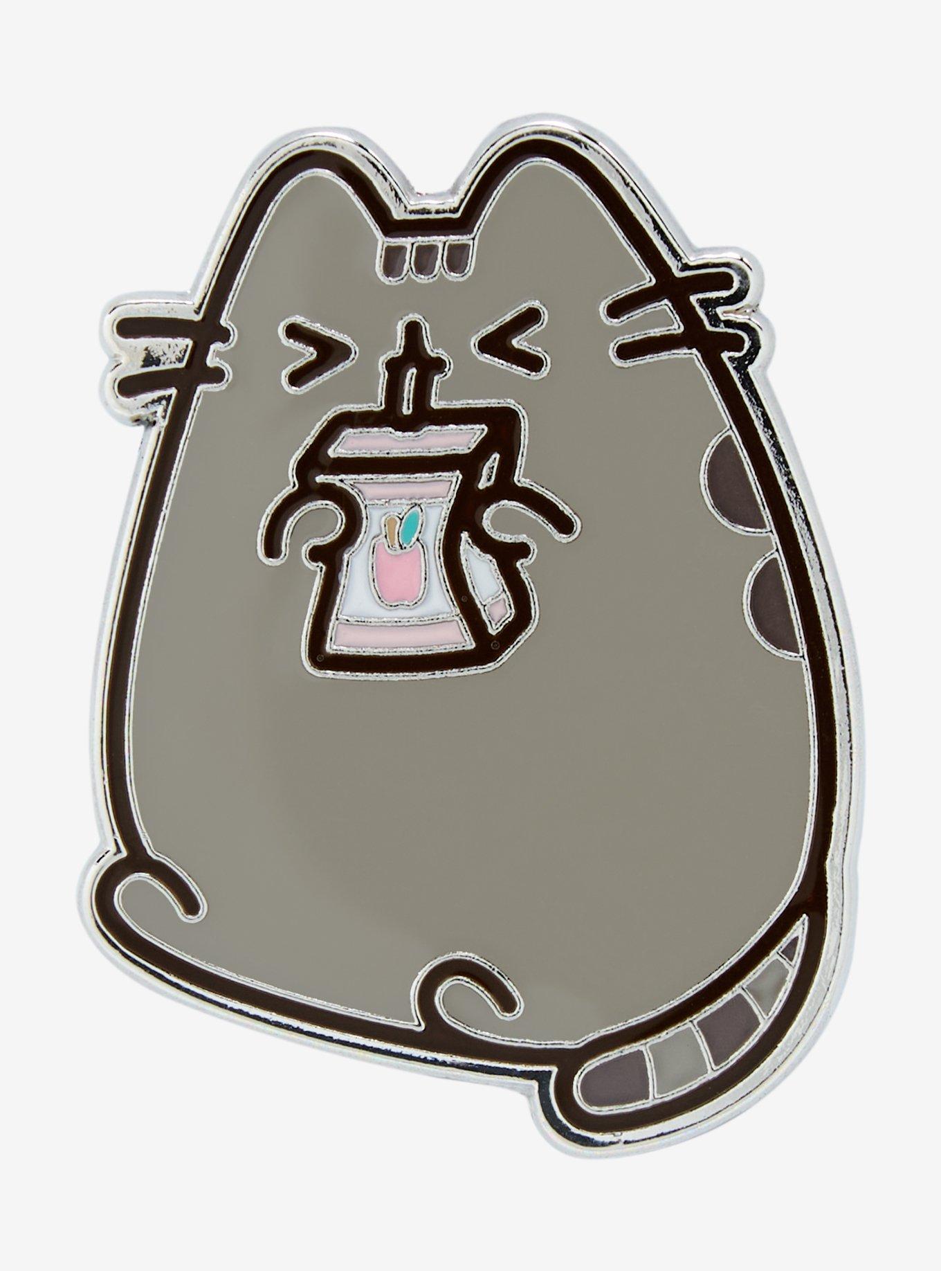 Pusheen the Cat Straw Enamel Pin - BoxLunch Exclusive , , hi-res