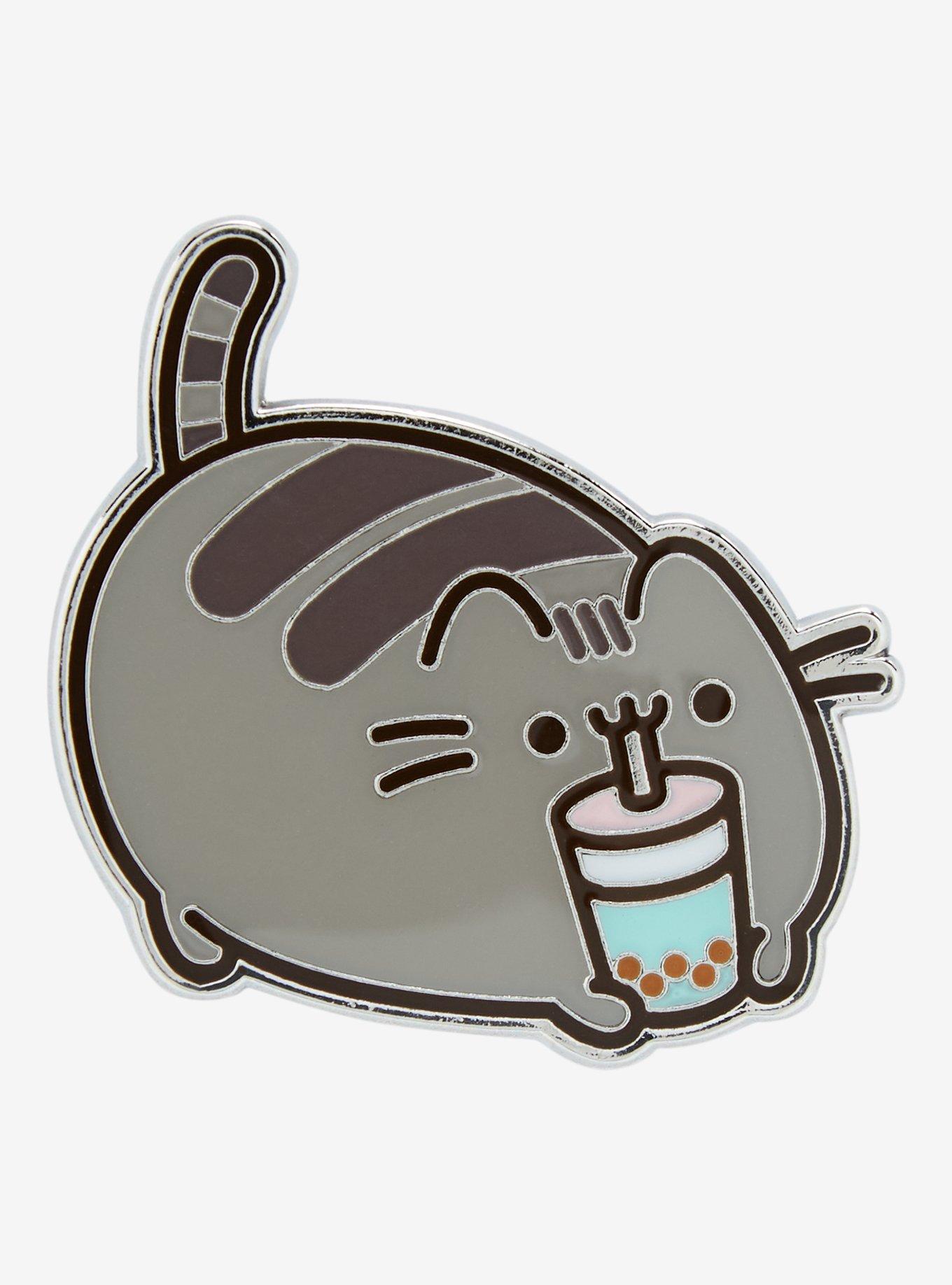 Pusheen the Cat Boba Enamel Pin - BoxLunch Exclusive , , hi-res