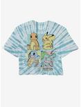 Pokemon Kanto Starter Tie-Dye Girls Crop T-Shirt, MULTI, hi-res