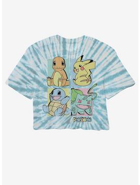 Pokemon Kanto Starter Tie-Dye Girls Crop T-Shirt, , hi-res