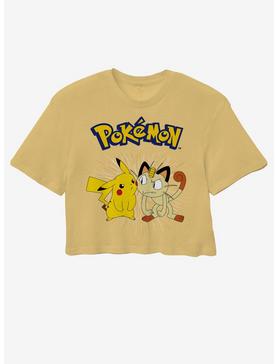 Pokemon Pikachu & Meowth Girls Crop T-Shirt, , hi-res