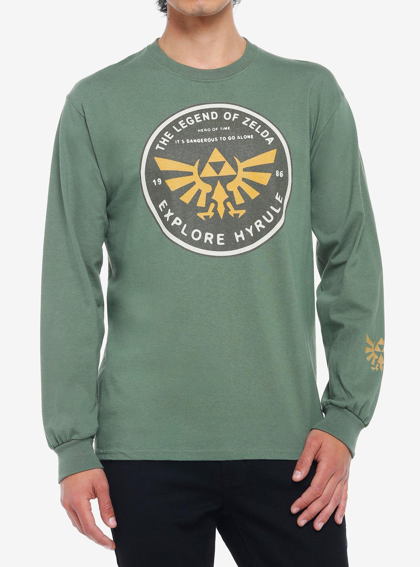 The Legend Of Zelda Explore Hyrule Long-Sleeve T-Shirt, OLIVE, hi-res