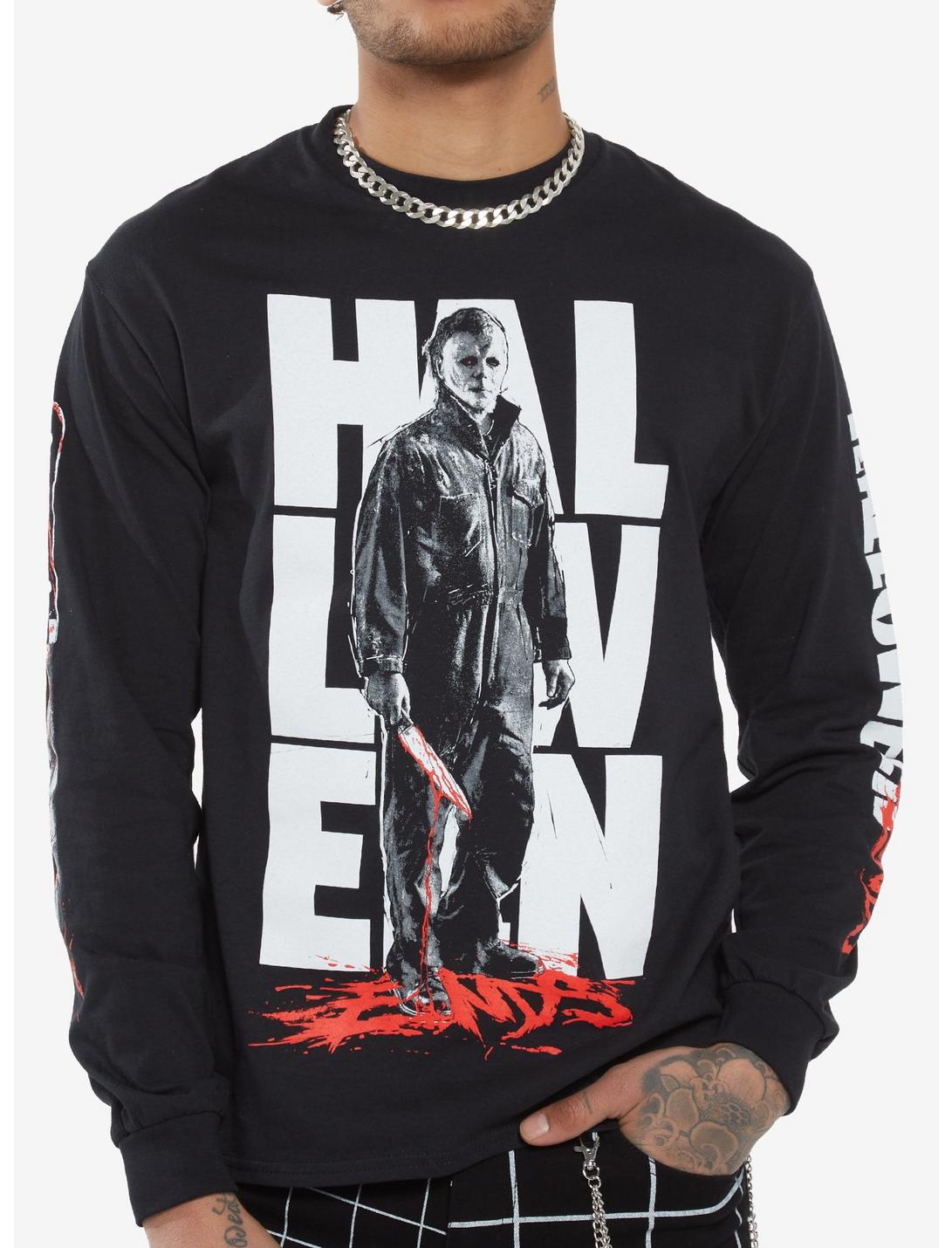 Halloween Ends Michael & Laurie Long-Sleeve T-Shirt By Fright Rags, BLACK, hi-res