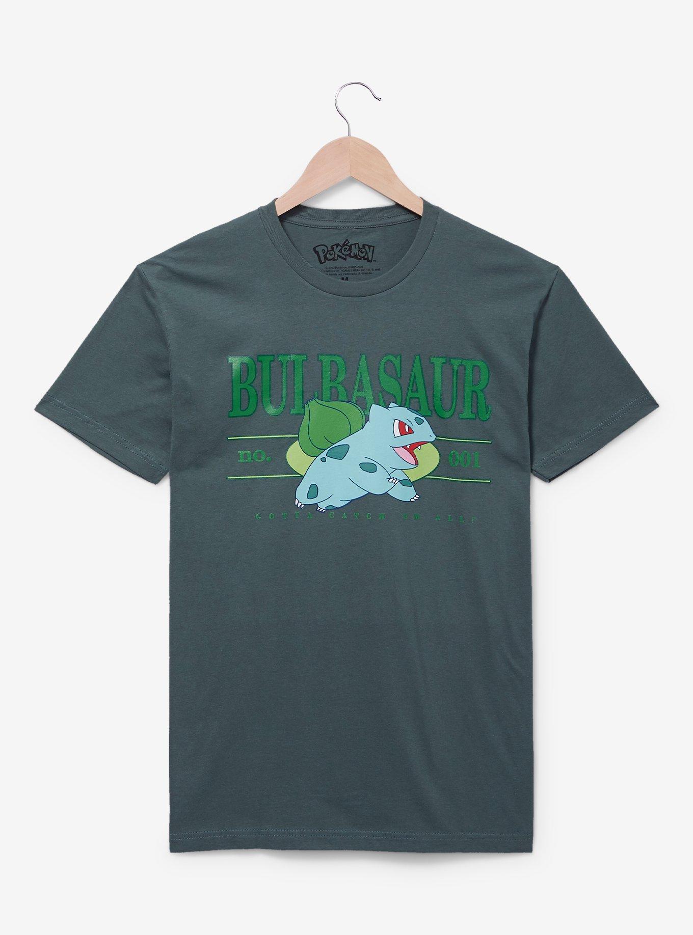 Pokémon Bulbasaur Collegiate Portrait T-Shirt - BoxLunch Exclusive, GREEN, hi-res