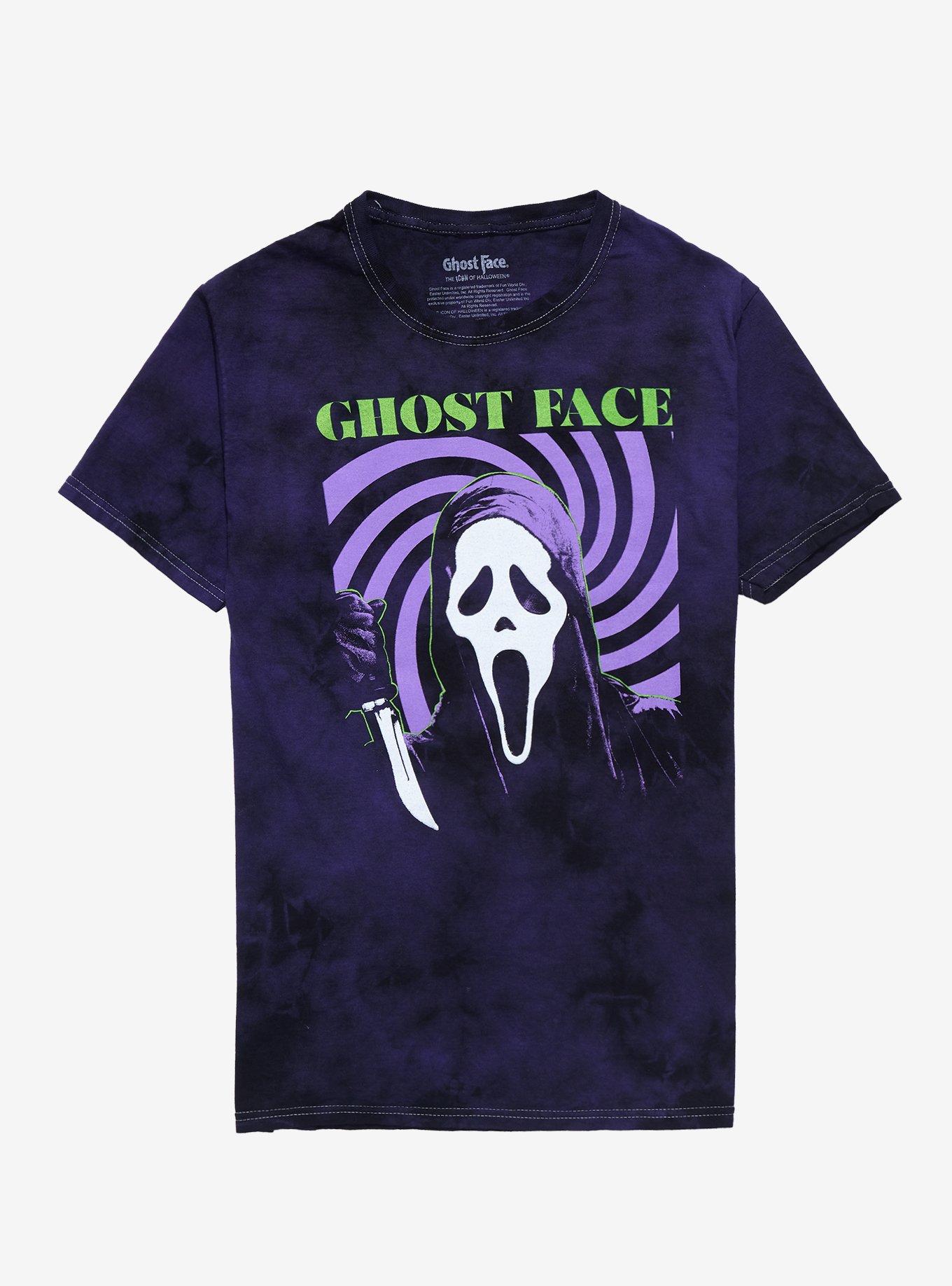 Scream Ghost Face Tie-Dye Boyfriend Fit Girls T-Shirt, MULTI, hi-res