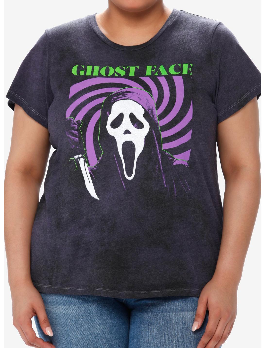 Scream Ghost Face Tie-Dye Boyfriend Fit Girls T-Shirt Plus Size, MULTI, hi-res