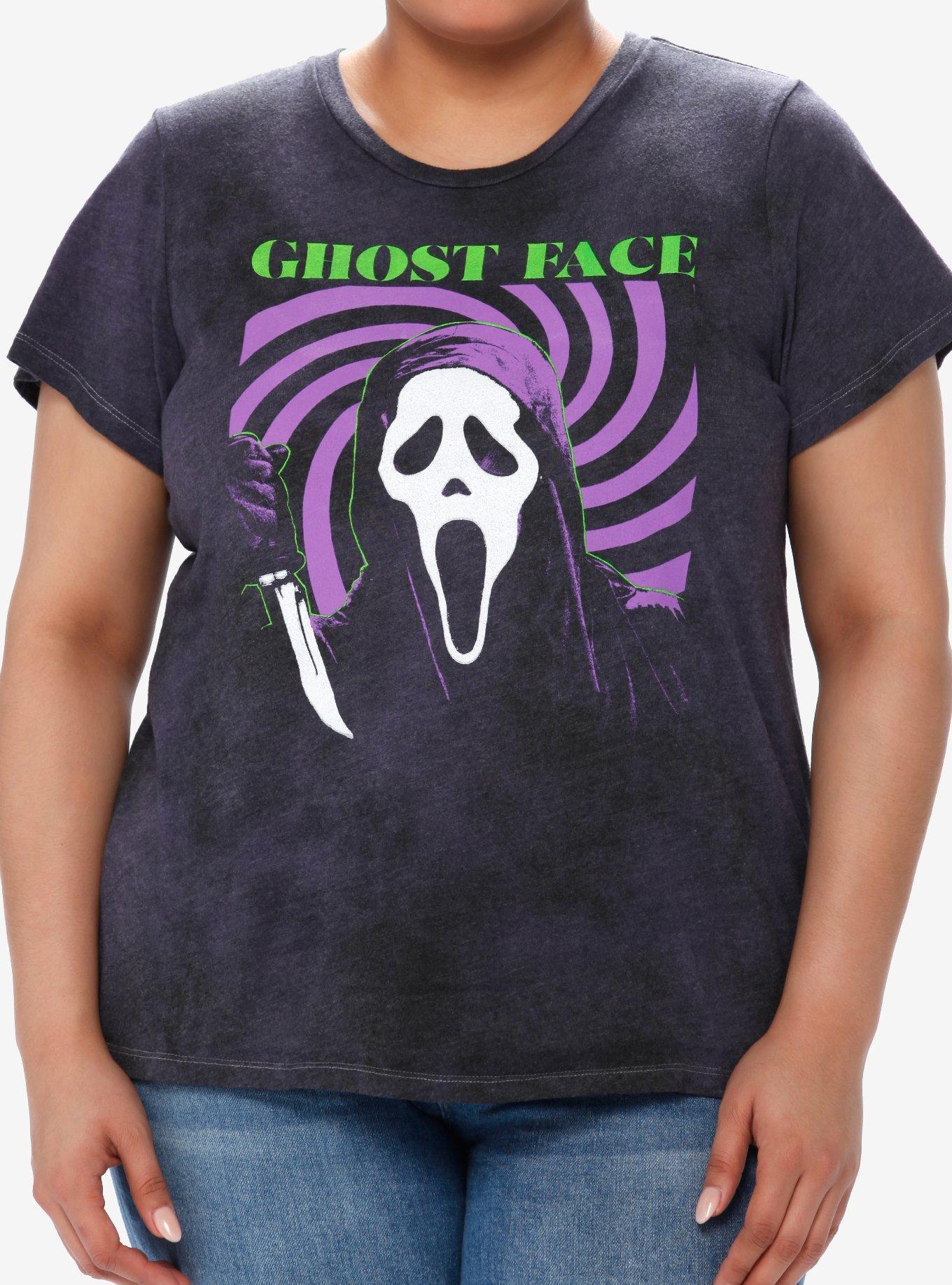 Scream Ghost Face Tie-Dye Boyfriend Fit Girls T-Shirt Plus Size, MULTI, hi-res