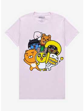 Kakao Friends Characters Pastel Boyfriend Fit Girls T-Shirt, , hi-res