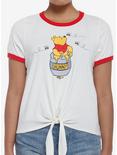 Disney Winnie The Pooh Tie-Front Girls Ringer T-Shirt, MULTI, hi-res