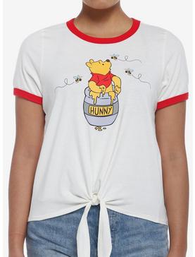 Disney Winnie The Pooh Tie-Front Girls Ringer T-Shirt, , hi-res