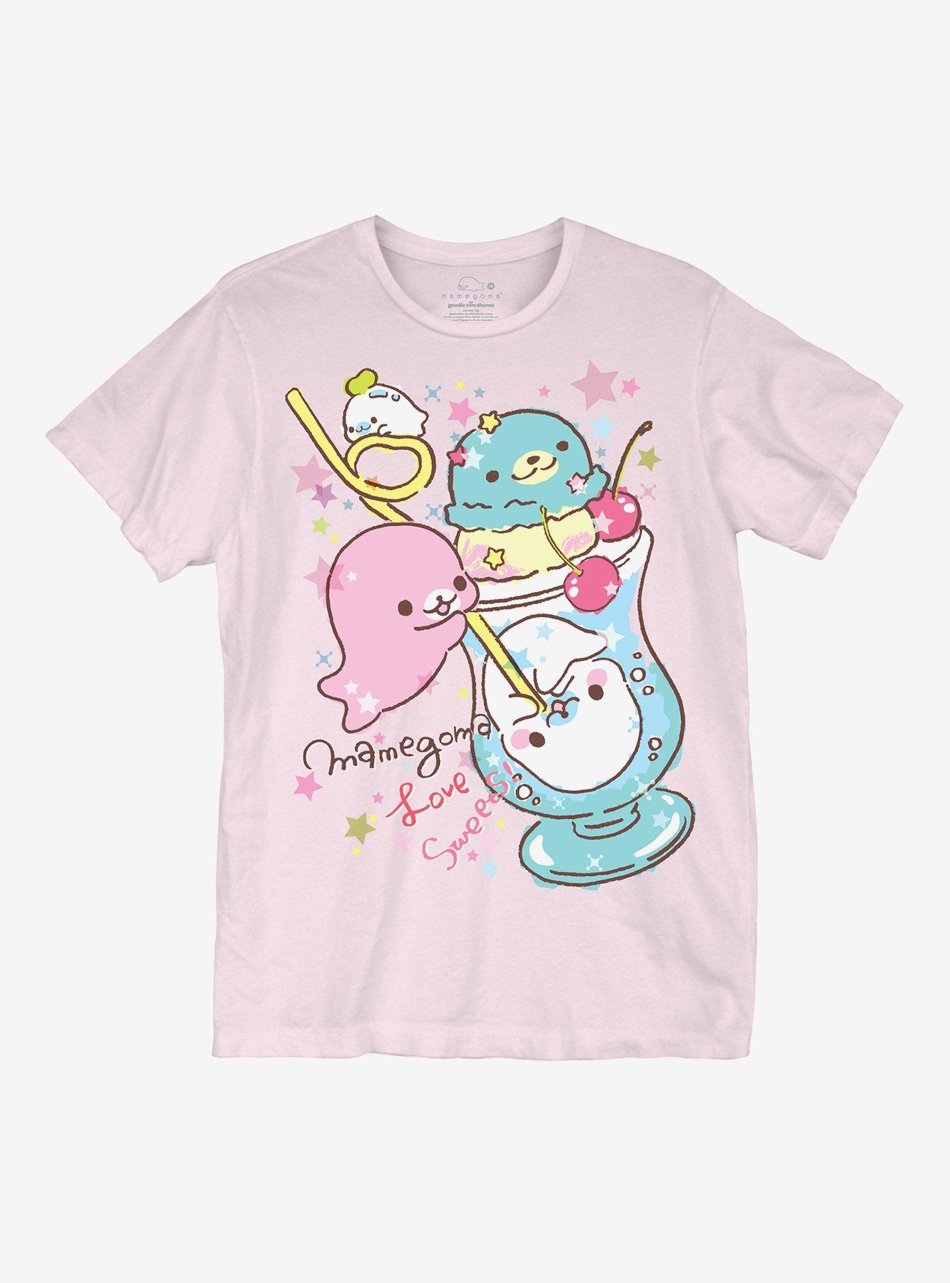 Mamegoma Drink Boyfriend Fit Girls T-Shirt, MULTI, hi-res