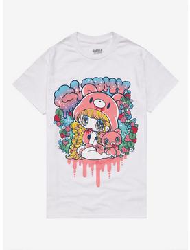 Gloomy Bear Girl Boyfriend Fit Girls T-Shirt By Yurie Sekiya, , hi-res