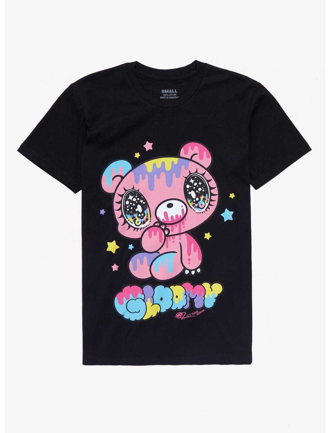 Gloomy Bear Paint Boyfriend Fit Girls T-Shirt By Yurie Sekiya, MULTI, hi-res