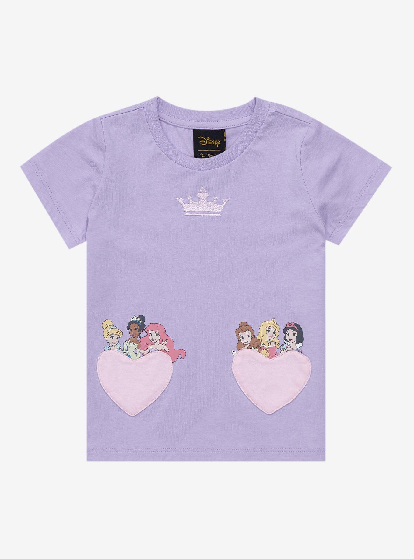 Disney Princess Heart Pockets Toddler T-Shirt - BoxLunch Exclusive , LAVENDER, hi-res