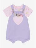 Our Universe Disney Princess Heart Infant Overall Set - BoxLunch Exclusive, LAVENDER, hi-res