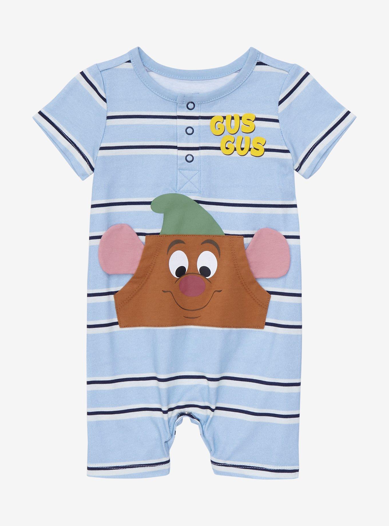 Disney Cinderella Gus Gus Pocket Infant One-Piece Romper - BoxLunch Exclusive, BEIGE, hi-res