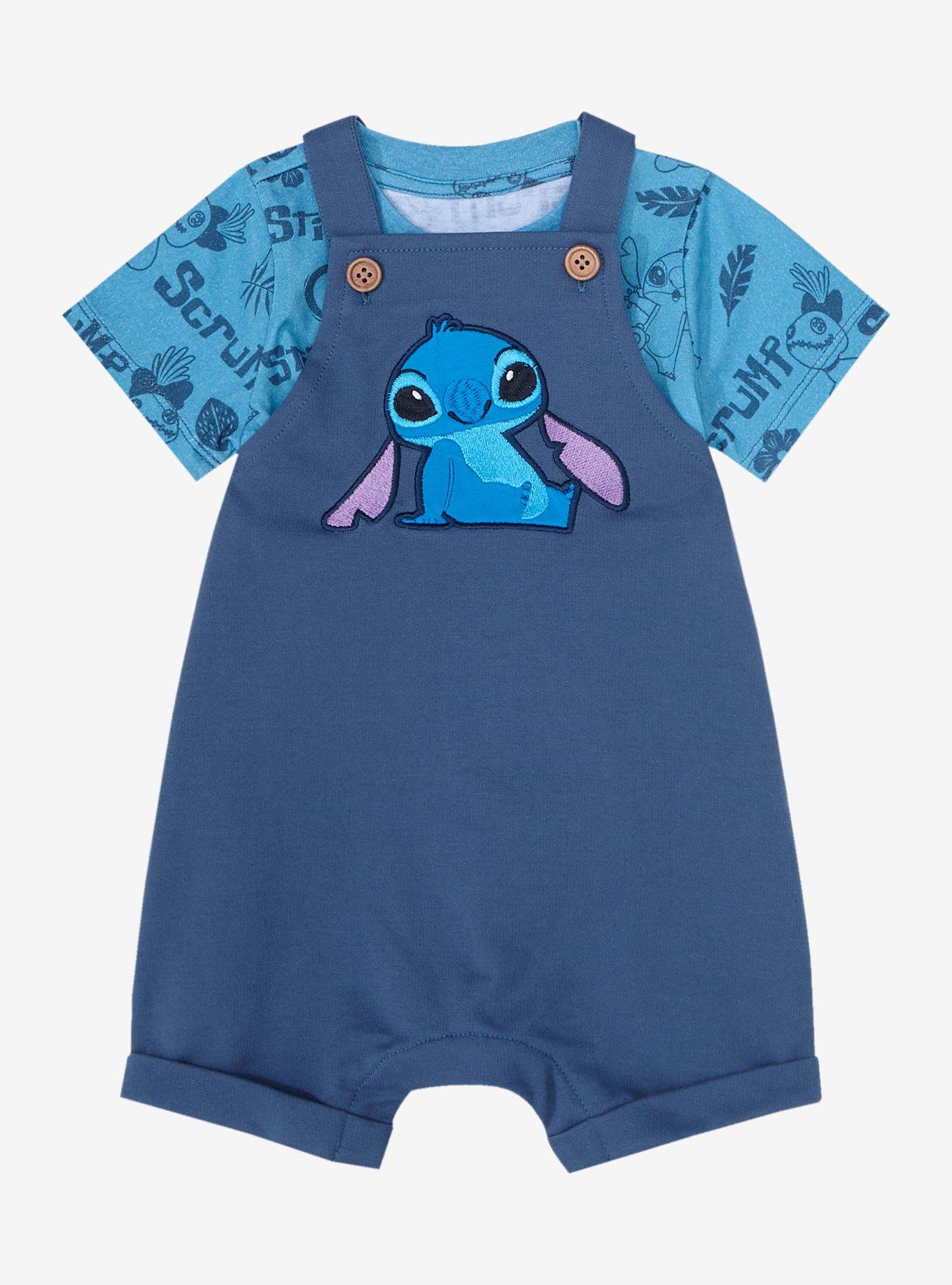 Disney Lilo And Stitch Scrump And Stitch Infant Overall Set Boxlunch Exclusive Boxlunch 0475