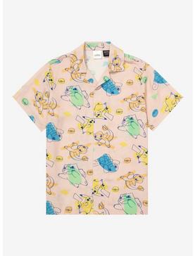Pokémon Colorful Allover Print Youth Woven Button-Up - BoxLunch Exclusive, , hi-res