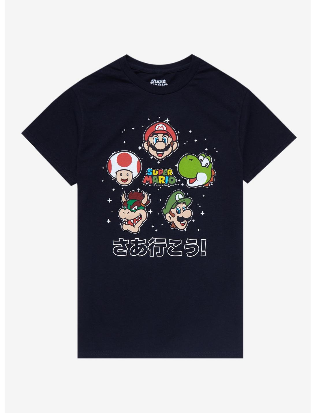 Super Mario Group Stars Boyfriend Fit Girls T-Shirt, MULTI, hi-res