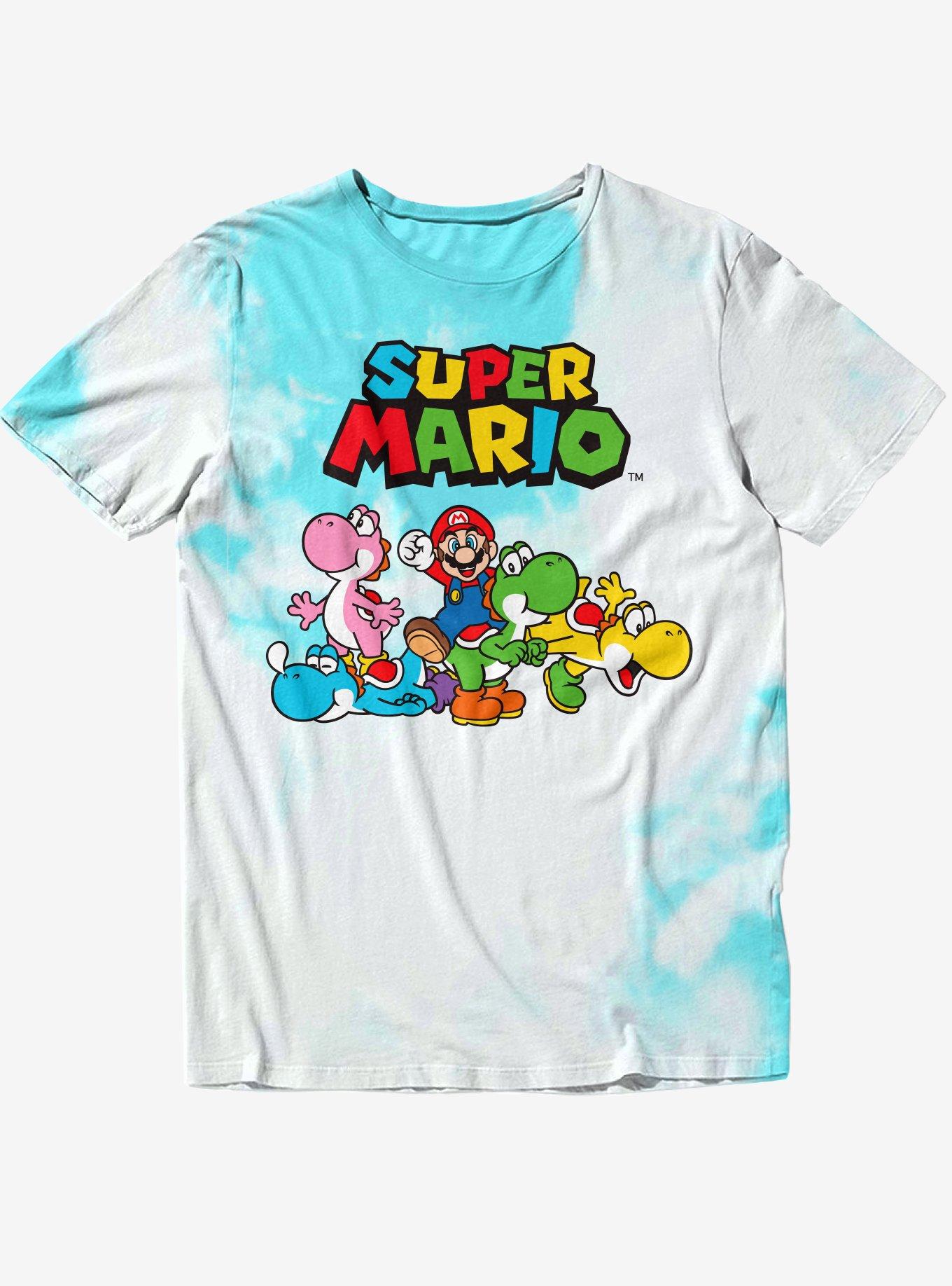 Super Mario Yoshi Tie-Dye Boyfriend Fit Girls T-Shirt Hot Topic - Main Image