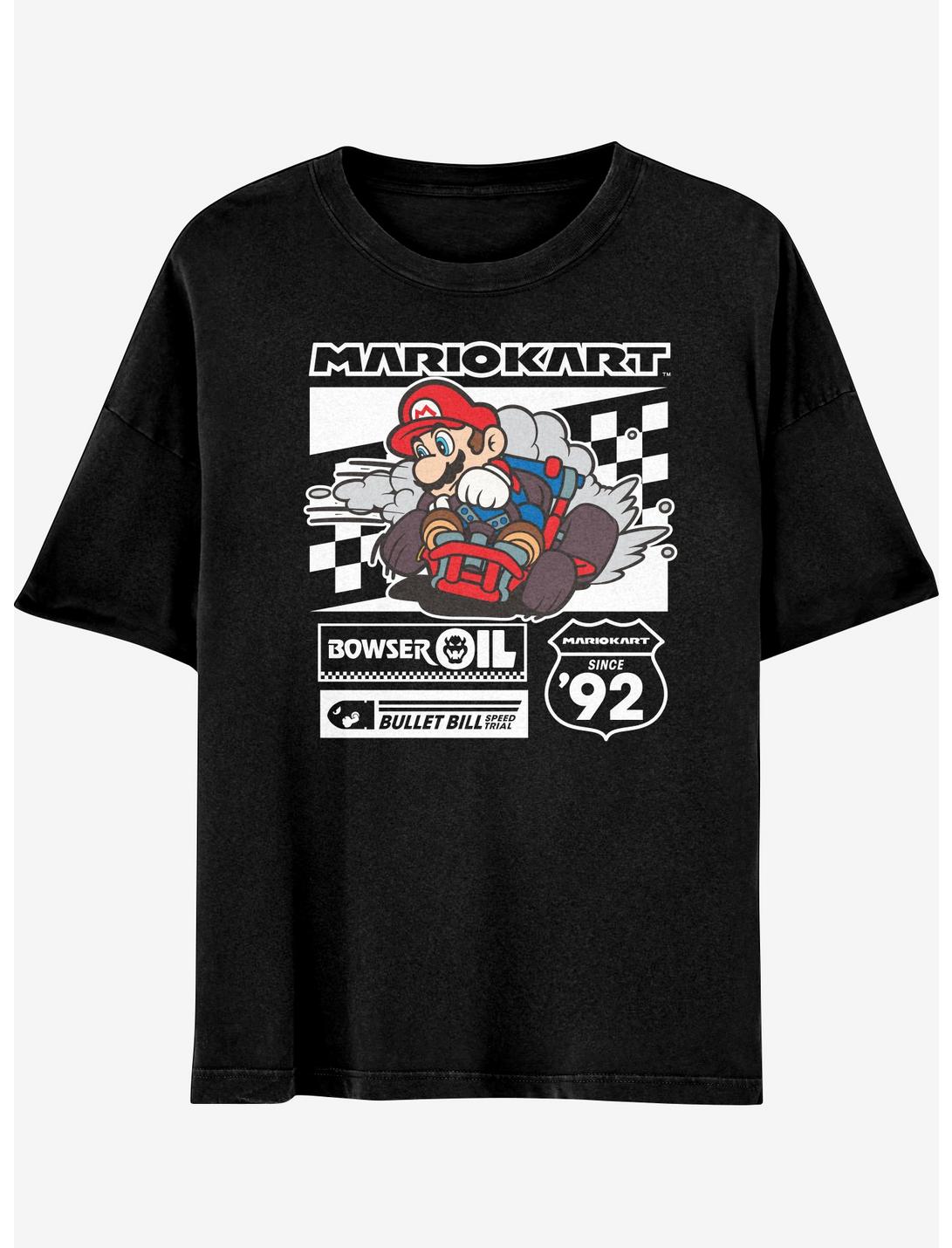 Mario Kart Drift Icons Boyfriend Fit Girls T-Shirt, MULTI, hi-res