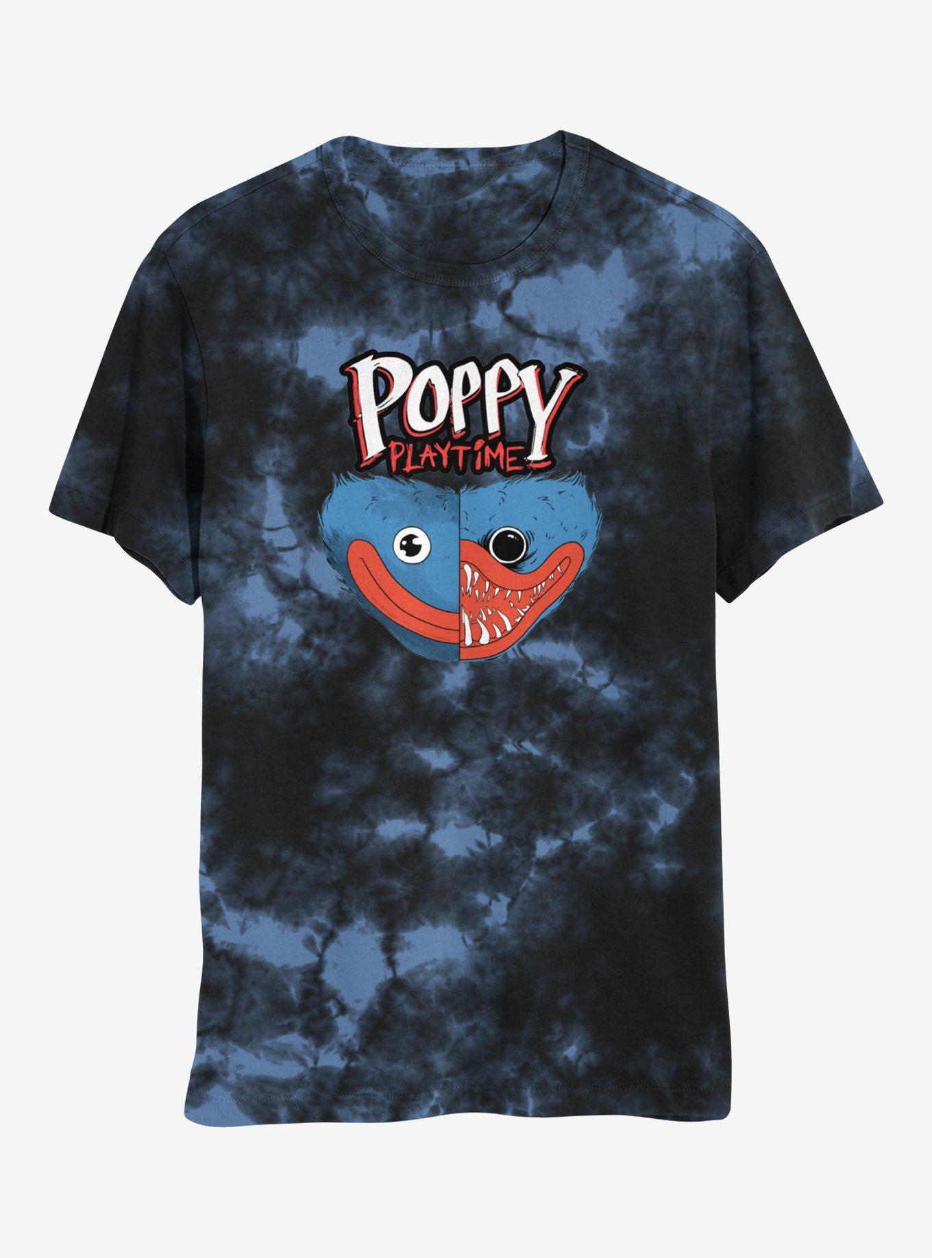 Poppy Playtime Huggy Wuggy Split Tie-Dye Boyfriend Fit Girls T-Shirt, MULTI, hi-res