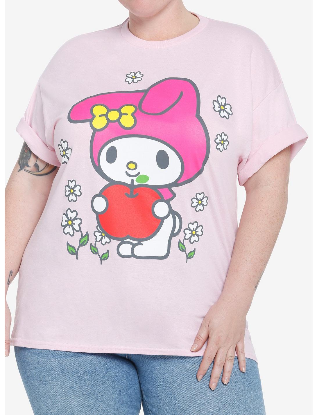 My Melody Jumbo Double-Sided Boyfriend Fit Girls T-Shirt Plus Size, MULTI, hi-res