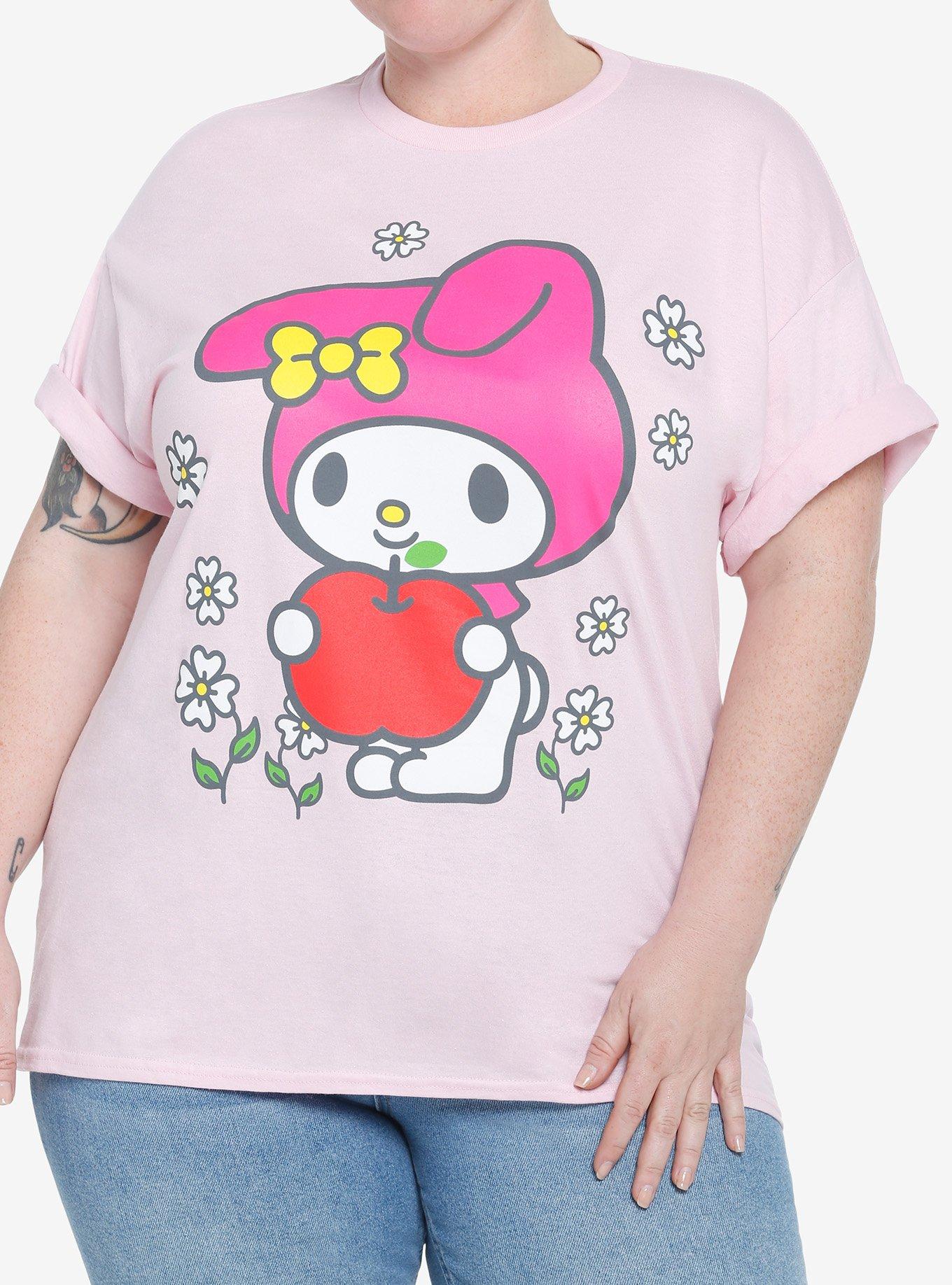 My Melody Jumbo Double-Sided Boyfriend Fit Girls T-Shirt Plus Size, MULTI, hi-res