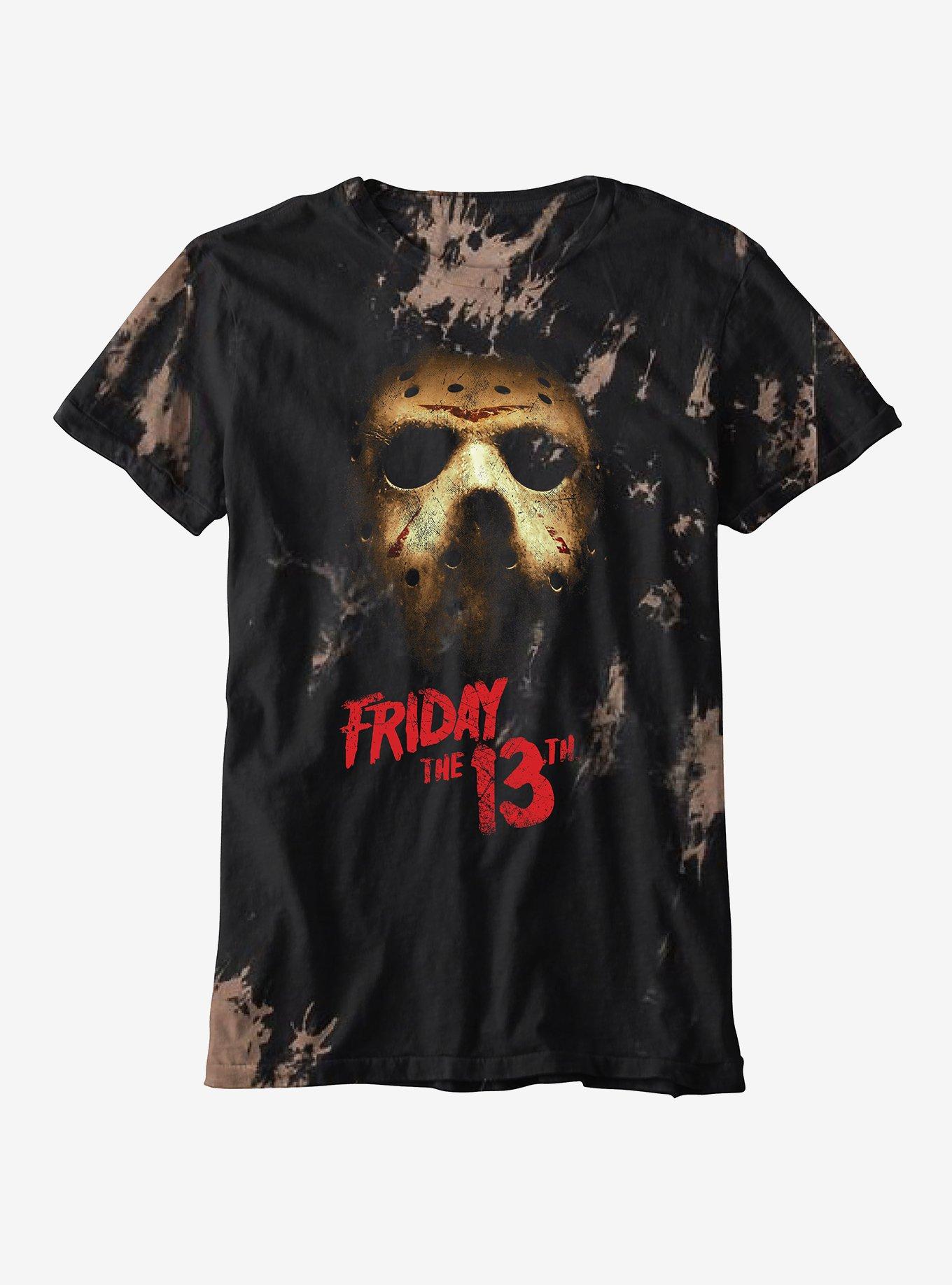 Friday The 13th Mask Tie-Dye Boyfriend Fit Girls T-Shirt